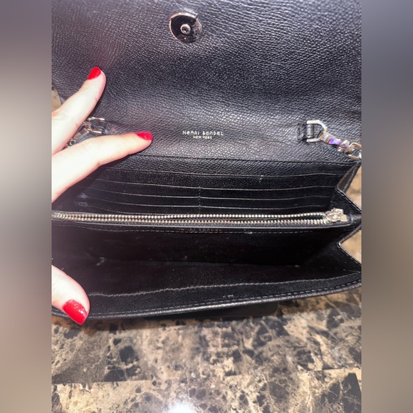 Henri Bendel Black Leather Crossbody/ Clutch - Picture 12 of 14